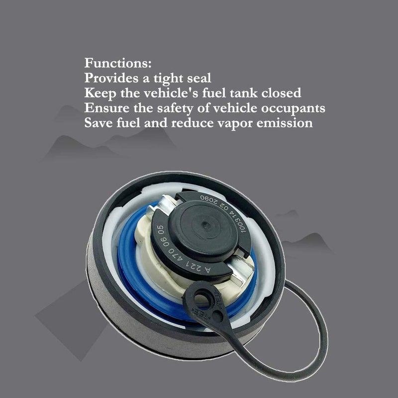 Merlibugo Fuel Tank Gas Cap Assembly Fits Mercedes-Benz C230 C240 C250 C280 C300 C32 C320 C350 C55 C63 CL550 CL600 CL63 CL65 Replace 2214700605 221-470-06-05 221 470 06 05 - Image 4